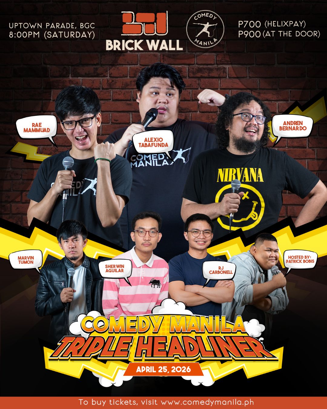 Comedy Manila Triple Headliner: Apr 25