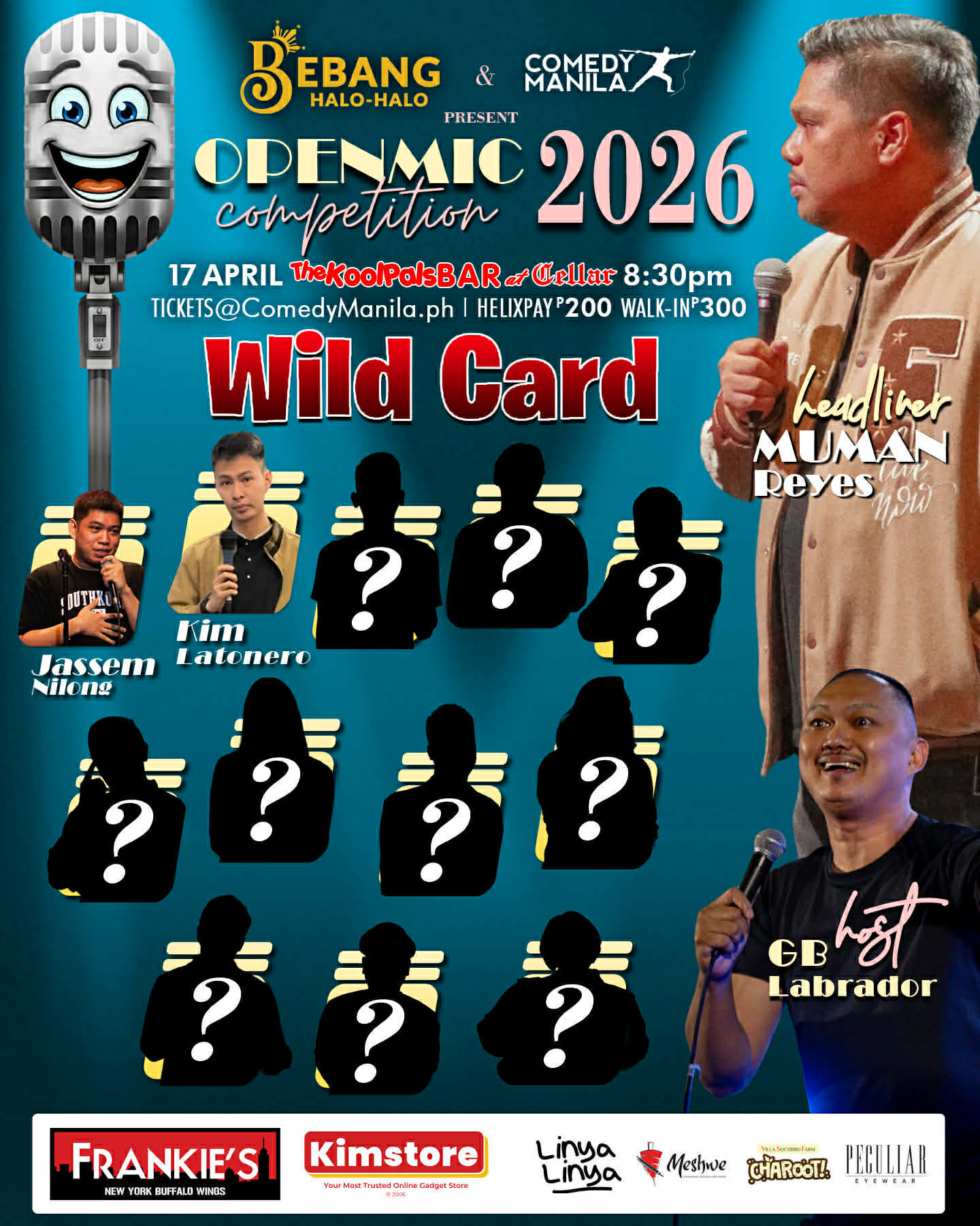 April 17 - Wild Card Open Mic Competition - Cellar